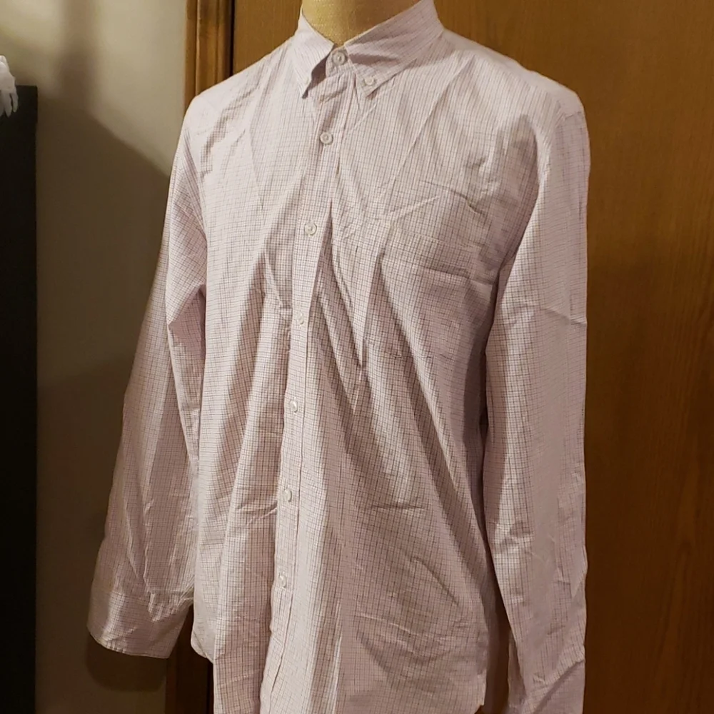 J. Crew red white blue checkered button down